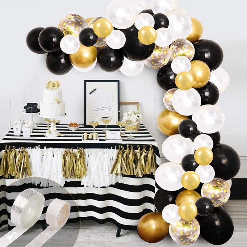Girlanda Balony Czarno Zlote