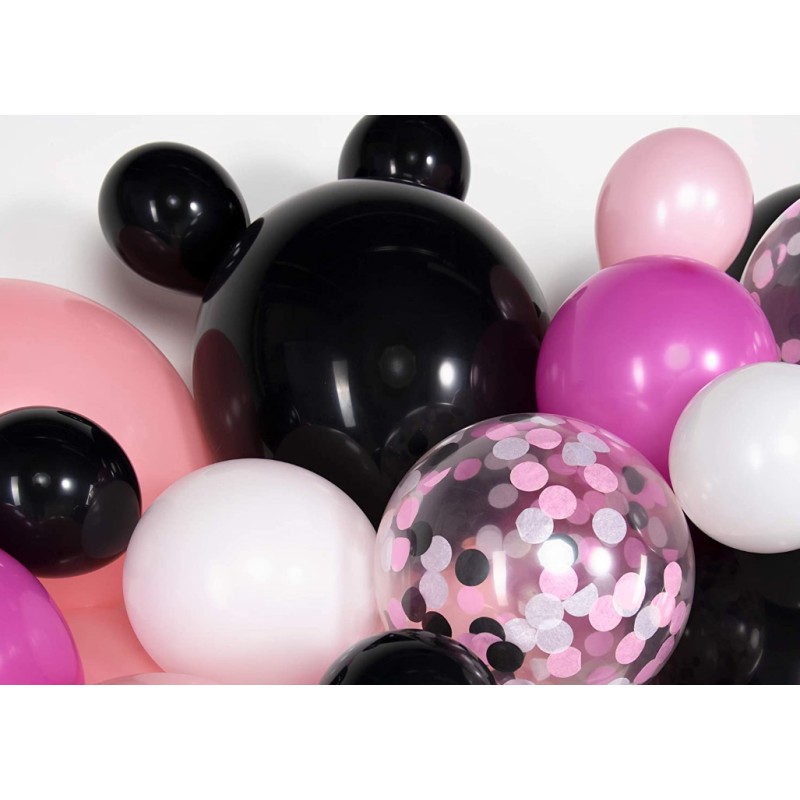 Girlanda balonowa Balony czarne różowe Minnie