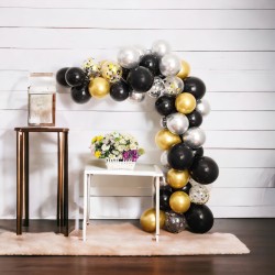 Girlanda Balony Czarno Zlote