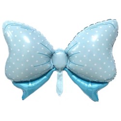 Balon foliowy kokarda 88 cm pastelowy niebieski