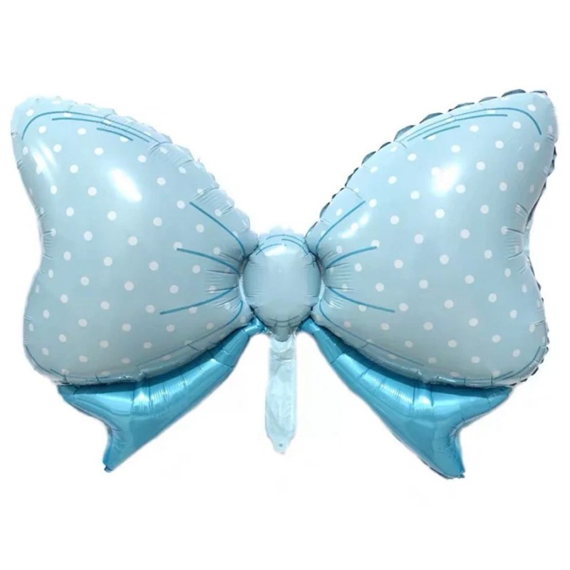 Balon foliowy kokarda 88 cm pastelowy niebieski