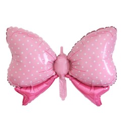Balon foliowy kokarda 88 cm pastelowy niebieski