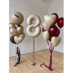 Balon foliowy satynowy Beż Karmel nude Boho 45cm