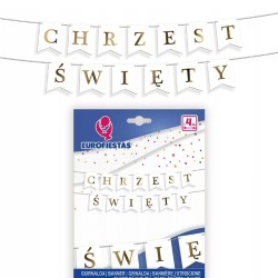 GIRLANDA DUŻY NAPIS CHRZEST...