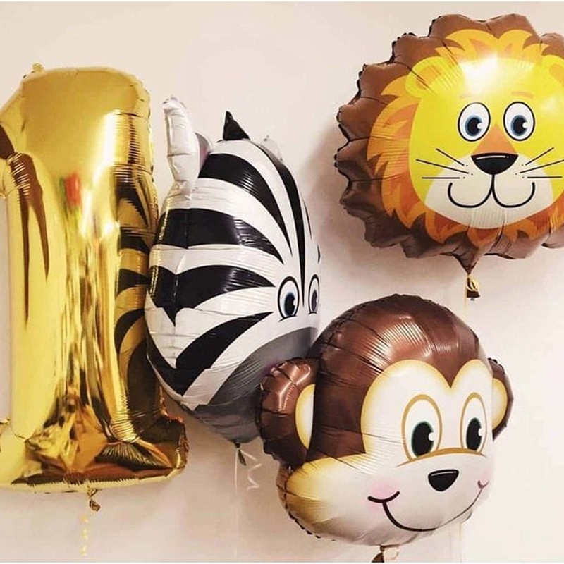 Balon foliowy Żyrafa ZOO Safari 78x89 cm.