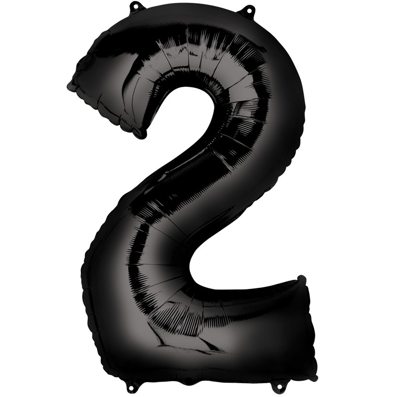 Balon cyfra czarna 80 cm