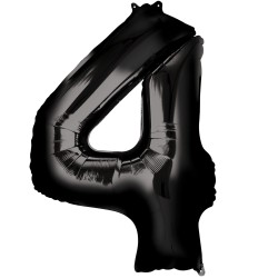 Balon cyfra czarna 80 cm
