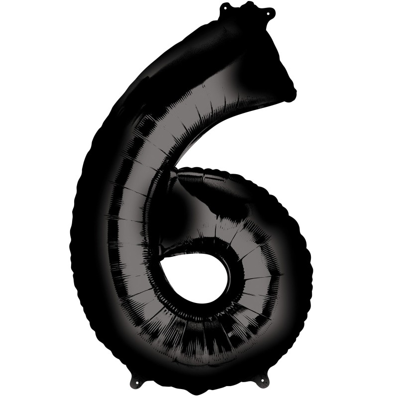 Balon cyfra czarna 80 cm