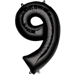 Balon cyfra czarna 80 cm