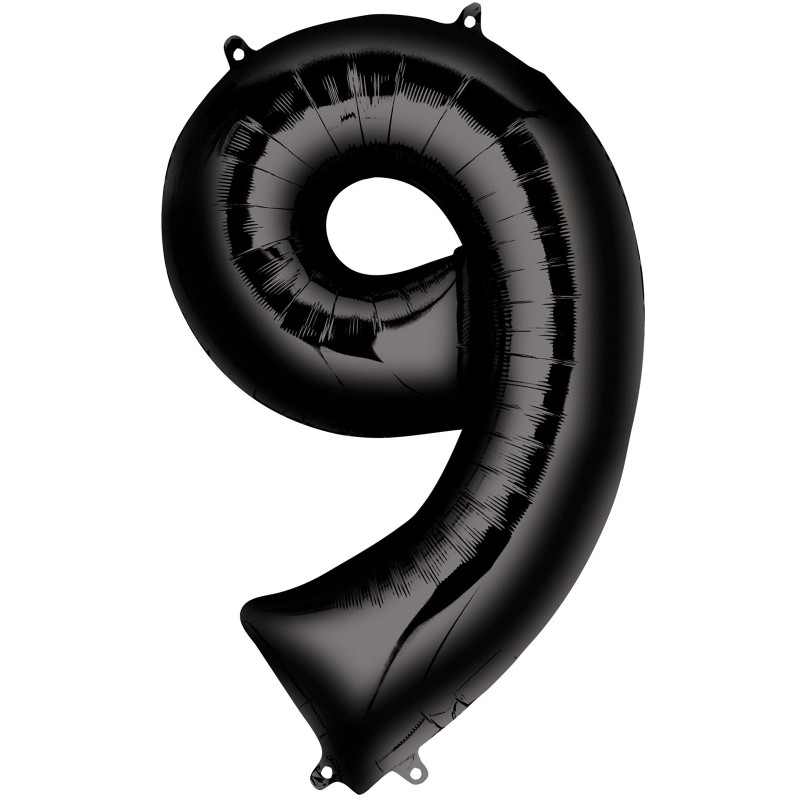Balon cyfra czarna 80 cm