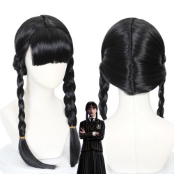 Peruka WEDNESDAY Włosy ADDAMS Dance COSPLAY