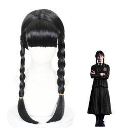Peruka WEDNESDAY Włosy ADDAMS Dance COSPLAY