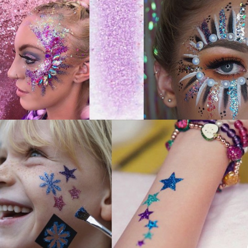 Zestaw do robienia tatuaży Tatuaże brokatowe BROKATY Tattoo Glitter Kit