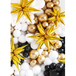 Foliowy balon w kształcie gwiazdy złoty 66cm 3D