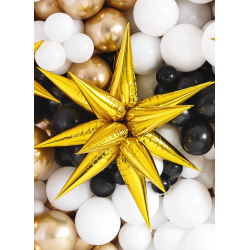 Foliowy balon w kształcie gwiazdy złoty 66cm 3D
