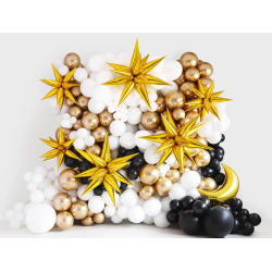 Foliowy balon w kształcie gwiazdy złoty 66cm 3D