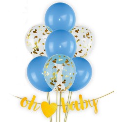 Zestaw Balonów Oh Baby blue