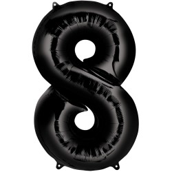 Balon cyfra czarna 100 cm