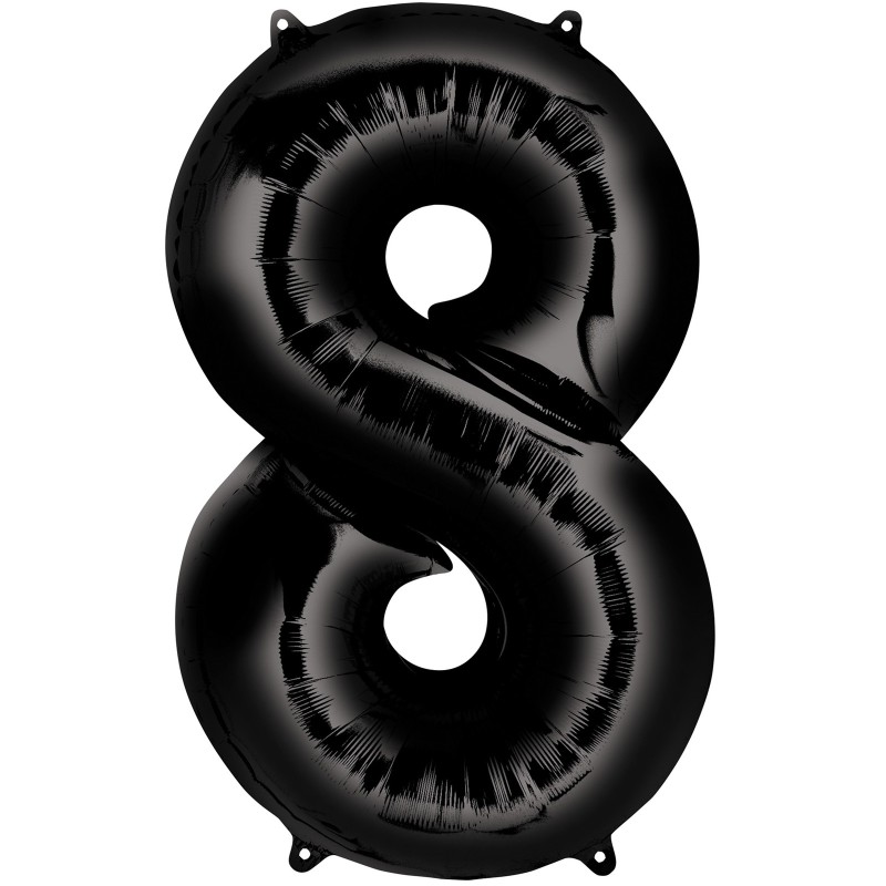 Balon cyfra czarna 100 cm