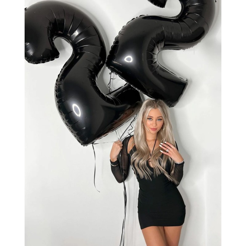 Balon cyfra czarna 100 cm