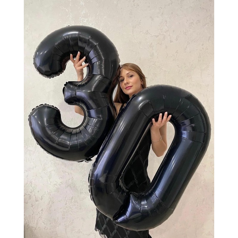 Balon cyfra czarna 100 cm