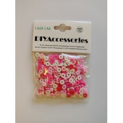 Koraliki 6mm różowe kółka