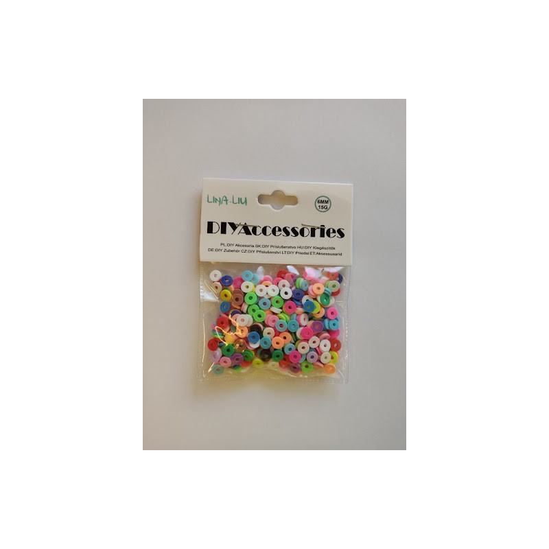 Koraliki 6mm kolorowe kółka