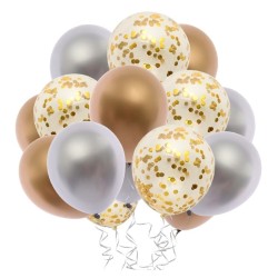 BALONY METALICZNE Konfetti...