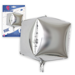 Duzy Balon srebrna Kostka 60cm