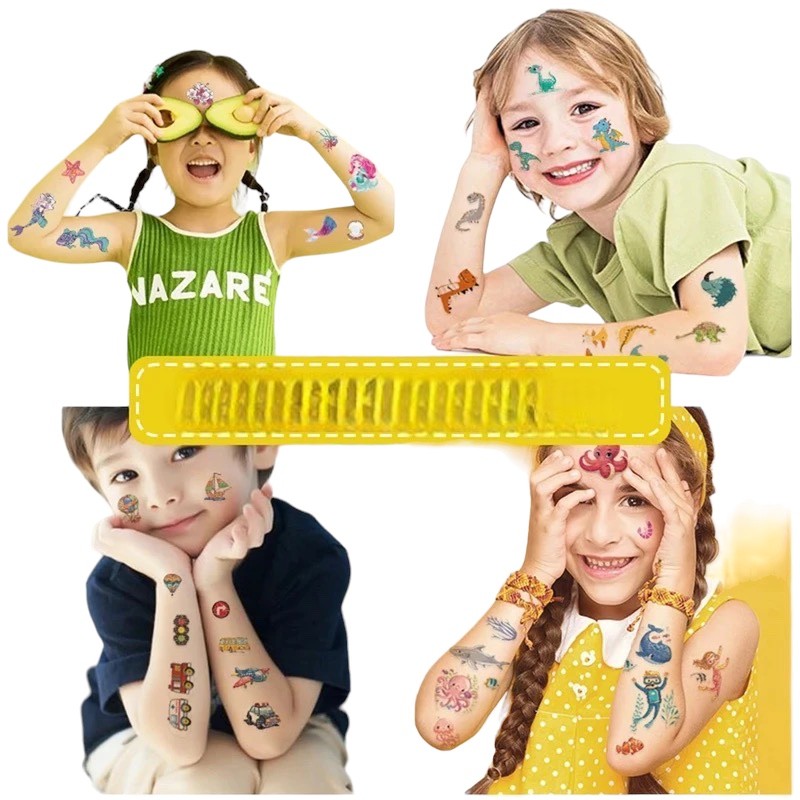 Tatuaże zmywalne kolorowe misie