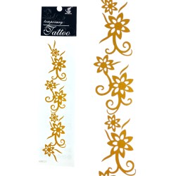 Tatoo złota henna kwiaty