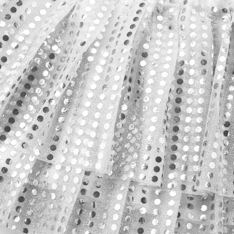 Spódniczka TUTU disco srebrna