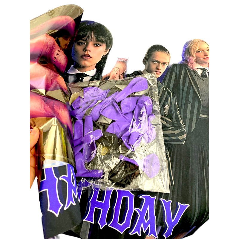 Balony Wednesday Addams Tło 8186