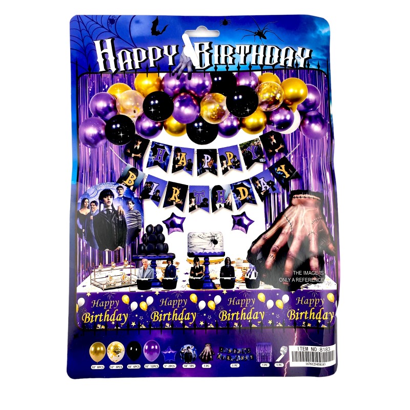 Balony Wednesday Addams Banner kurtyna 8183