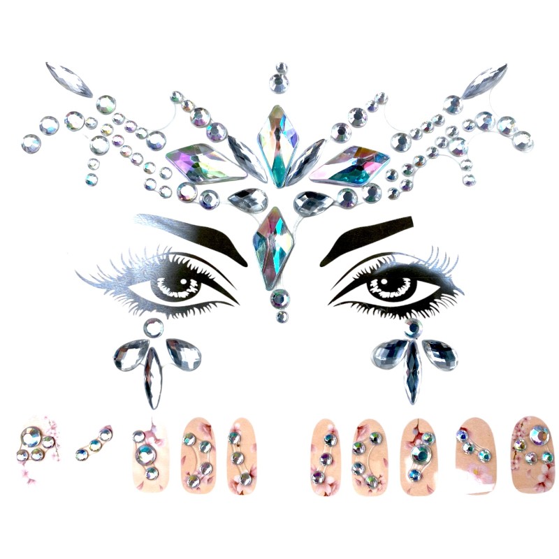 Kryształki BIŻUTERIA na twarz cyrkonie