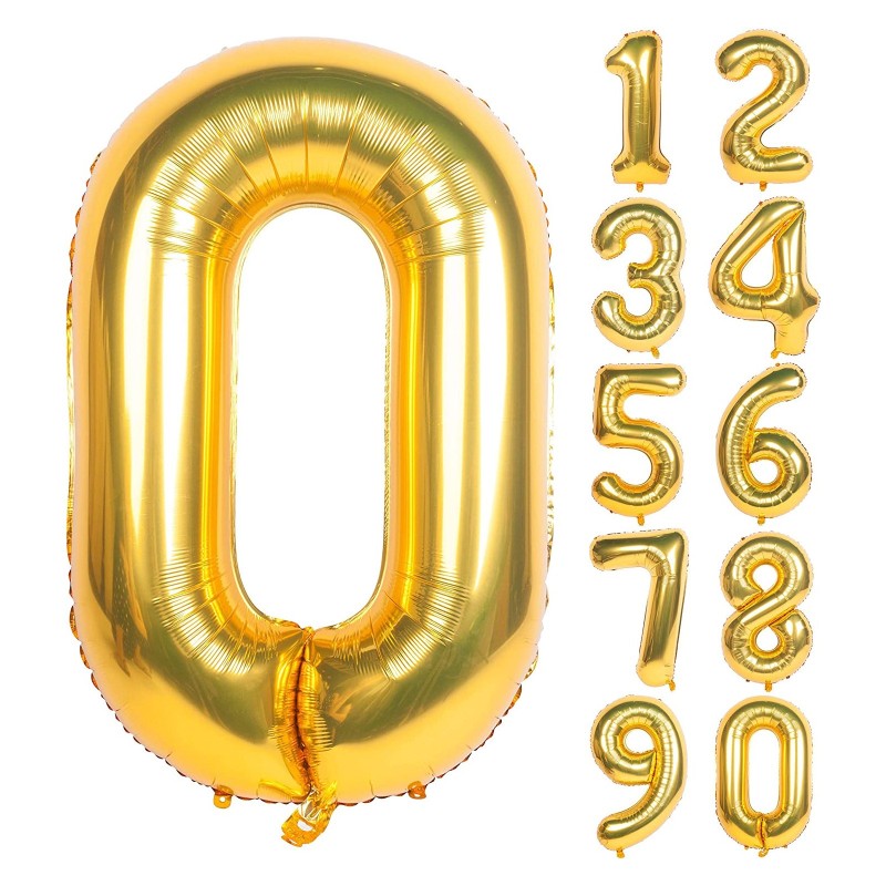 Złote Balony Balon foliowy Złota cyfra 100cm