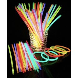 Fluorescencyjne Patyczki Bransoletki Fluo GLOW 50 szt.