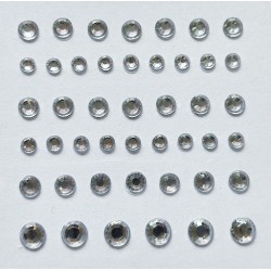 Naklejki srebrne mini XH30458