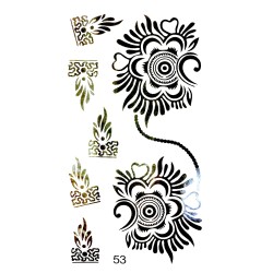 Tatuaż zmywalny floral czarna Henna