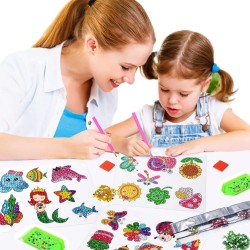 Dla dziewczynki Naklejki diamentowe mozaika diamentowa