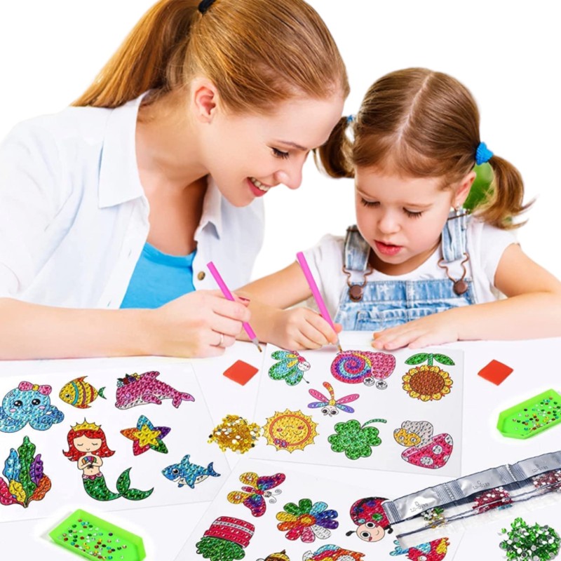 Dla dziewczynki Naklejki diamentowe mozaika diamentowa