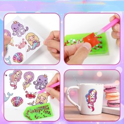 Dla dziewczynki Naklejki diamentowe mozaika diamentowa