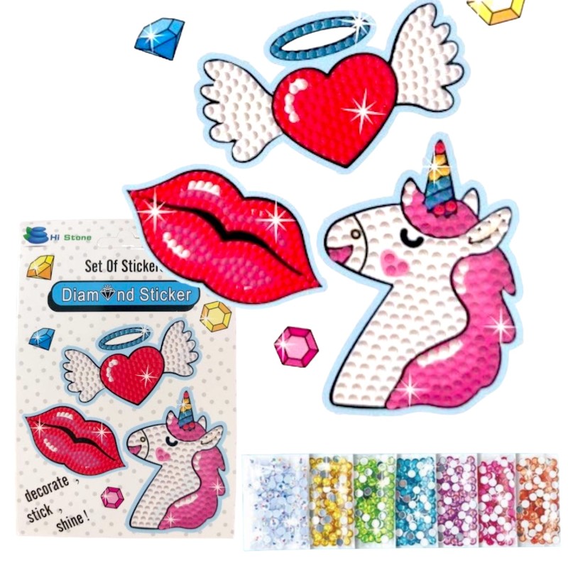 Dla dziewczynki Naklejki diamentowe mozaika diamentowa