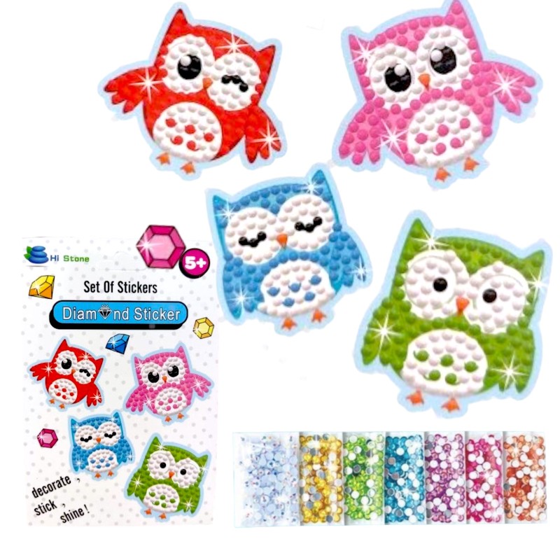 Dla dziewczynki Naklejki diamentowe mozaika diamentowa