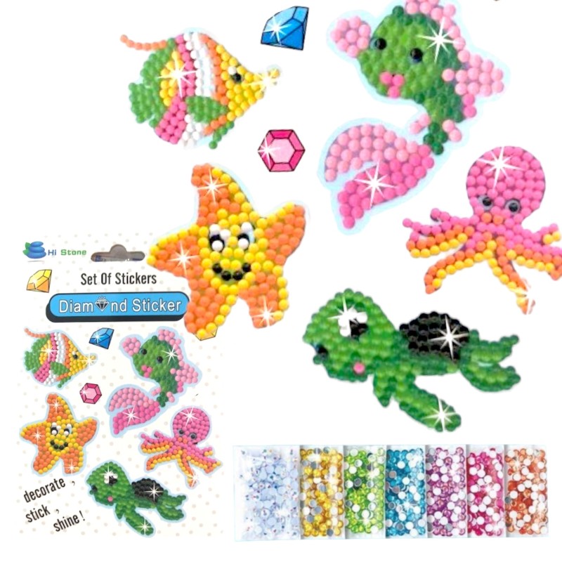 Dla dziewczynki Naklejki diamentowe mozaika diamentowa