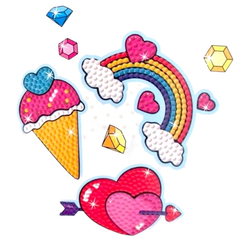 Dla dziewczynki Naklejki diamentowe mozaika diamentowa