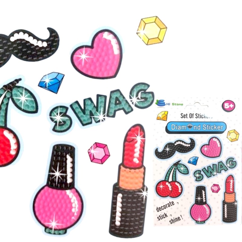 Dla dziewczynki Naklejki diamentowe mozaika diamentowa