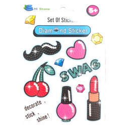 Dla dziewczynki Naklejki diamentowe mozaika diamentowa