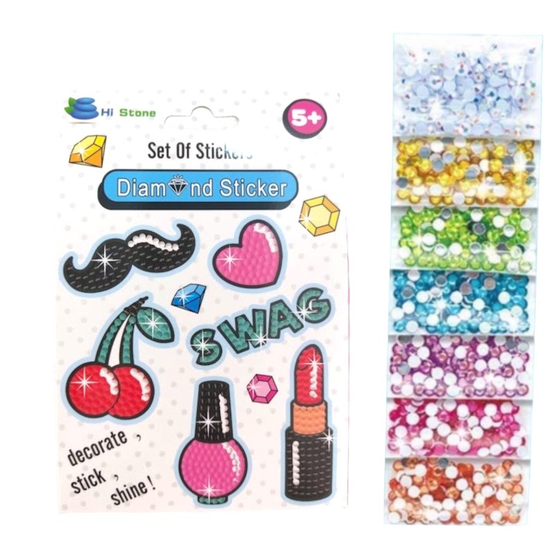 Dla dziewczynki Naklejki diamentowe mozaika diamentowa