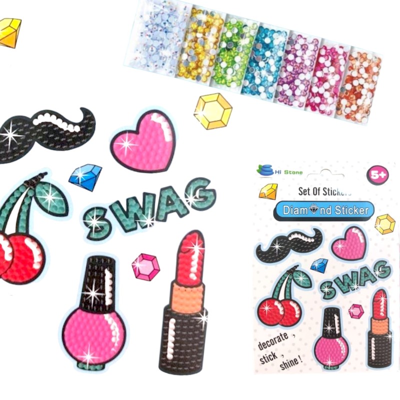 Dla dziewczynki Naklejki diamentowe mozaika diamentowa